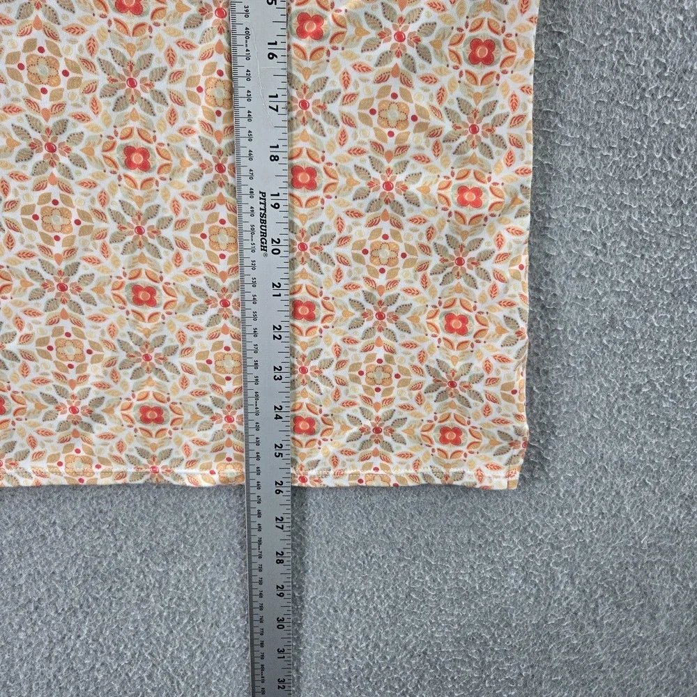 Croft & Barrow Women‎ Shirt 1X Multicolor Floral V-Neck Pullover